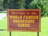 Sign pointing out that it is the "World Famous" Horseshoe Curve!