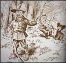 Cartoon of Teddy Roosevelt and little bear
