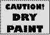 "Caution!  Dry Paint" Sign