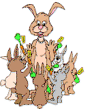 The Easter Bunny and his family