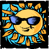 It was so hot that even the sun had to wear sunglasses!