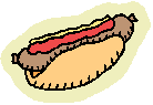 Yummy hotdog made with Jell-O instead of a hotdog.