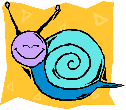 One of them snails smiling cuz the race had to stop