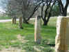 Stone fence posts that they use in Kansas